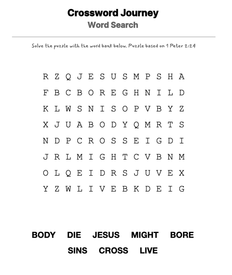 The Candy Cane word-search